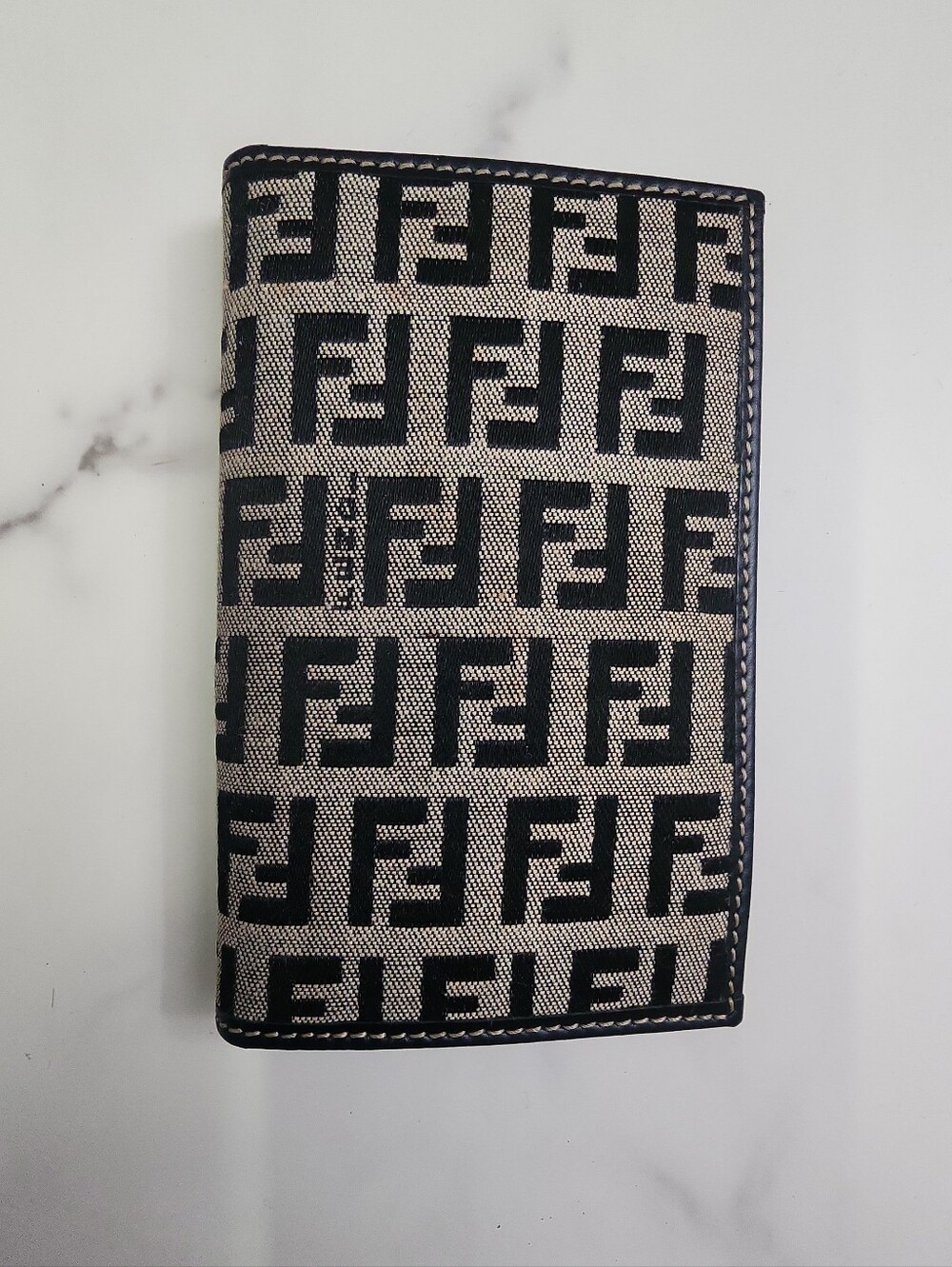Authentic Fendi Zucchino Canvas Card Holder